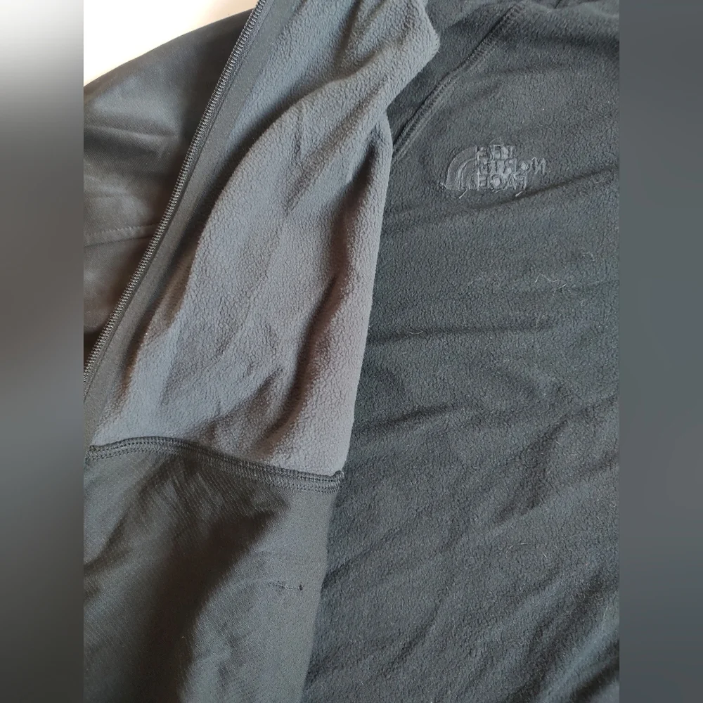 The North Face Takeback Track Full Zip Jacket Grey Black Pockets Colorblock S